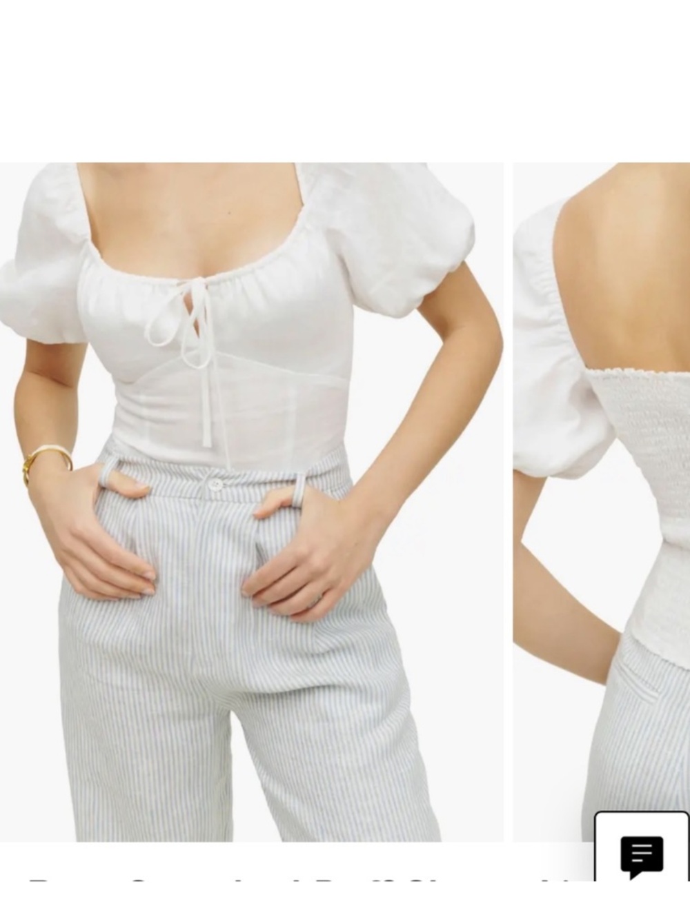 New reformation linen top